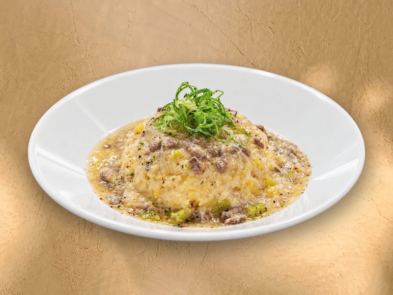 ガーリック炒飯 ネギたま餡かけ
